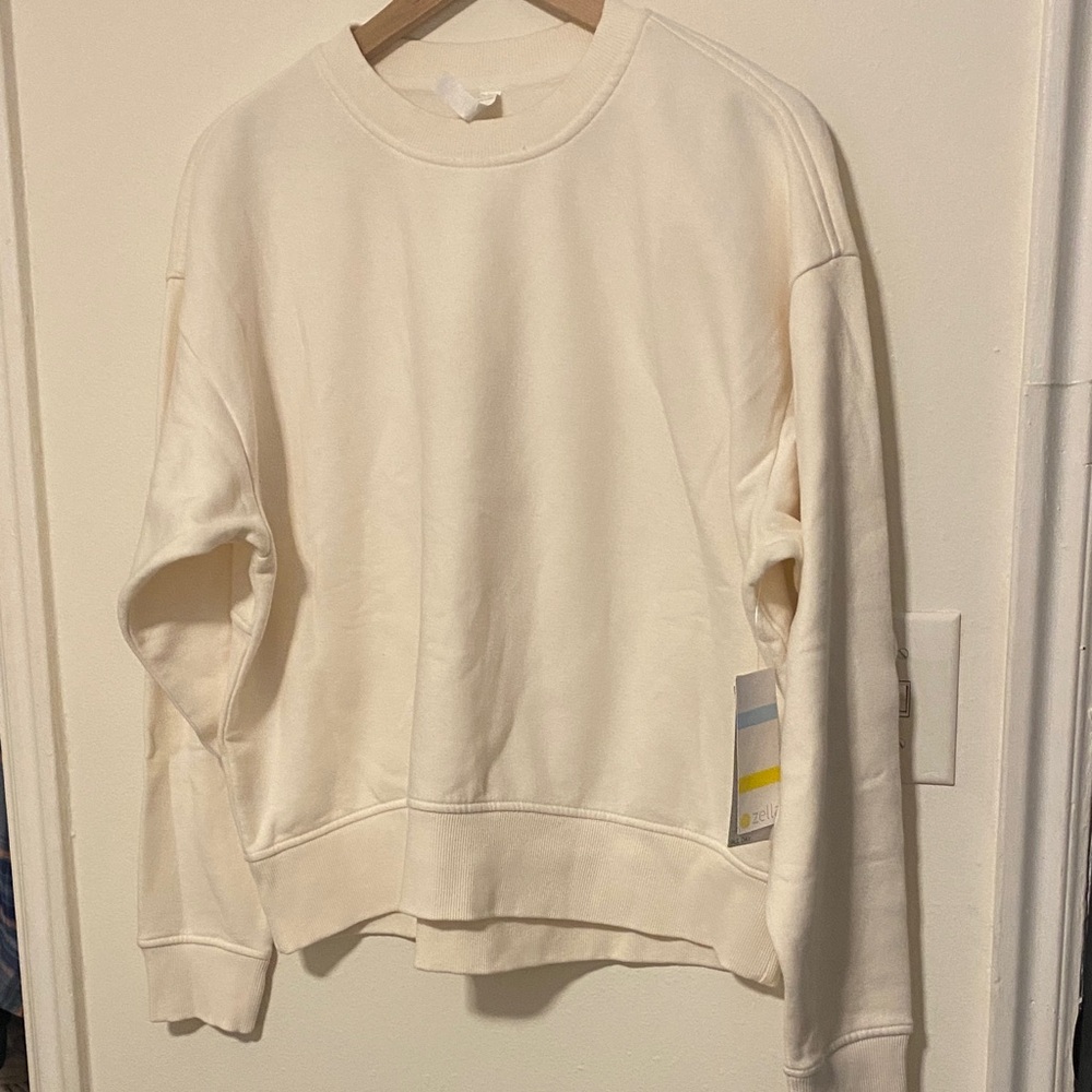 Zella All Day Cream Crewneck Sweatshirt
